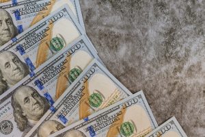 American money lot of dollars close up of one hundred dollar bills